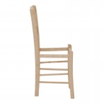 Καρέκλα καφενείου επιλοχία Syros pakoworld άβαφο ξύλο 42x40x89εκ c474029