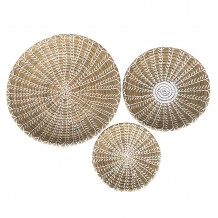 SIFNOS DECO ΤΟΙΧΟΥ SEAGRASS ΦΥΣΙΚΟ ΛΕΥΚΟ 45x45xH7cm c474752