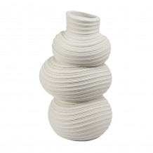 VOTSALO ΒΑΖΟ POLYRESIN ΛΕΥΚΟ 22x21 8xH36 6cm c474859