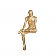 HANGING MAN DECO ΦΙΓΟΥΡΑ ΤΕΧΝΗΤΗ ΠΕΤΡΑ ΧΡΥΣΟ 19x23xH43cm c474893