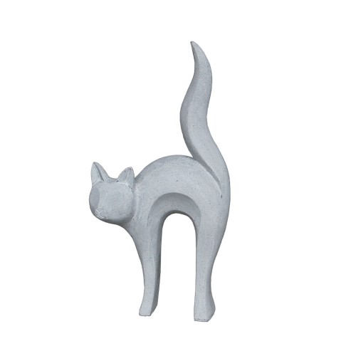 CAT STATUE DECO ΓΑΤΑ ΤΕΧΝΗΤΗ ΠΕΤΡΑ ΓΚΡΙ 31x15xH62cm c474902