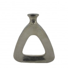 ABSTRACT TRIANGLE ΒΑΖΟ ΑΛΟΥΜΙΝΙΟ SILVER NICKEL 26 75x5xH31 75cm c475023