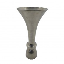 LUXOR ΒΑΖΟ ΑΛΟΥΜΙΝΙΟ SILVER NICKEL 22 75x22 75xH48 25cm c475032