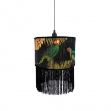 TROPICAL BIRDS A ΦΩΤΙΣΤΙΚΟ ΟΡΟΦΗΣ BAMBOO ΠΟΛΥΧΡΩΜΟ ΜΑΥΡΟ 30x30xH20cm c475089