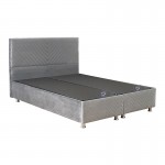 Κρεβάτι Rizko pakoworld διπλό με αποθηκευτικό χώρο γκρι 160x200εκ c475183