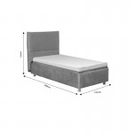 Κρεβάτι Rizko pakoworld μονό με αποθηκευτικό χώρο κρεμ 120x200εκ c475184