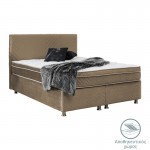 Κρεβάτι Rizko pakoworld διπλό με αποθηκευτικό χώρο καφέ 160x200εκ c475189