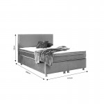 Κρεβάτι Rizko pakoworld διπλό με αποθηκευτικό χώρο καφέ 160x200εκ c475189