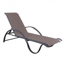 NEXT Ξαπλώστρα Αλουμίνιο Βαφή Ανθρακί Textilene Cappuccino c475295 NEXT Ξαπλώστρα Αλουμίνιο Βαφή Ανθρακί Textilene Cappuccino c475295