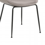 Καρέκλα Adelaide pakoworld γκρι βελούδο-πόδι μαύρο μέταλλο 47x64x88εκ c475322