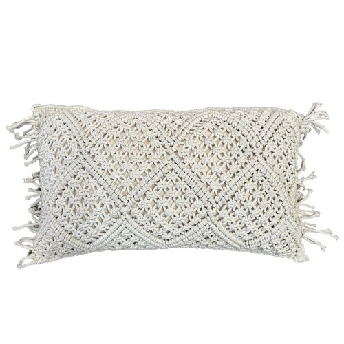 MIRAI ΔΙΑΚΟΣΜΗΤΙΚΟ ΜΑΞΙΛΑΡΙ MACRAME ΒΑΜΒΑΚΙ POLYESTER IVORY 30x50cm c475424