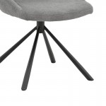 Καρέκλα Luciano pakoworld γκρι ύφασμα-πόδι μεταλλικό μαύρο 52x58x86εκ c475565