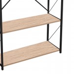 Βιβλιοθήκη Tikilmo pakoworld oak-μαύρο μελαμίνης 88x34x180εκ c475597