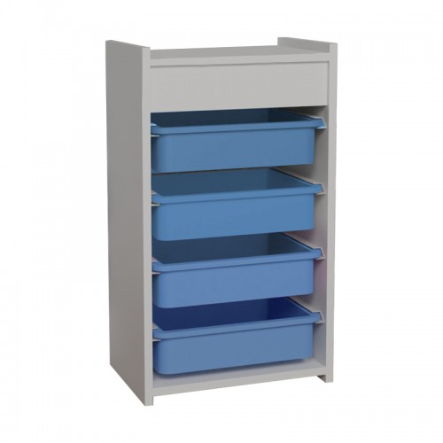 Συρταριέρα με καλάθια Toyli pakoworld λευκό-μπλε μελαμίνης 45x30x78εκ c475605
