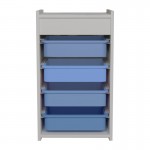Συρταριέρα με καλάθια Toyli pakoworld λευκό-μπλε μελαμίνης 45x30x78εκ c475605