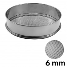 Κόσκινο INOX 18 10 στρογγυλό φ35x9 5cm χοντρή σίτα 6mm ψάρια c475715