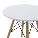 Τραπέζι Julita pakoworld Φ60 επιφάνεια MDF λευκό c475735
