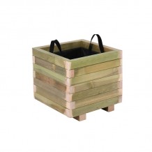 FLOWER POT WOOD Γλάστρα Εμποτισμού Pine Απόχρωση Φυσικό 30x30x32cm c475793