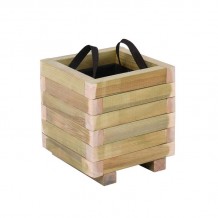 FLOWER POT WOOD Γλάστρα Εμποτισμού Pine Απόχρωση Φυσικό 40x40x36cm c475796