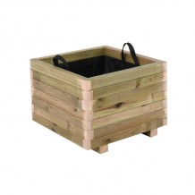 FLOWER POT WOOD Γλάστρα Εμποτισμού Pine Απόχρωση Φυσικό 50x50x36cm c475797