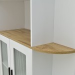 Βιτρίνα Xarvey Inart λευκό-φυσικό ξύλο 110x38x160εκ c475842