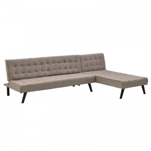 Γωνιακός καναπές-κρεβάτι γωνιακός Pongi Inart μπεζ ύφασμα 256x163x75εκ c475843