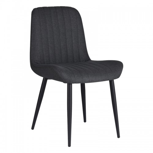 Καρέκλα Versa pakoworld ανθρακί ύφασμα-πόδι μαύρο μέταλλο 54x63 5x84εκ c475863