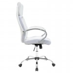 Καρέκλα γραφείου διευθυντή SHARK pakoworld τεχνόδερμα λευκό-γκρι c475935