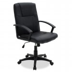 Καρέκλα γραφείου εργασίας LENNON pakoworld τεχνόδερμα μαύρο c475938