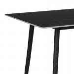 Τραπέζι Gustas pakoworld μαύρο μαρμάρου sintered stone-πόδι μαύρο μέταλλο 140x80x75εκ c475942