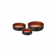 Σετ 3 Μπωλ INOX φ9xΥ3cm φ11xΥ3 5cm φ13xΥ4cm μαύρα καφέ Leone c476081 Σετ 3 Μπωλ INOX φ9xΥ3cm φ11xΥ3 5cm φ13xΥ4cm μαύρα καφέ Leone c476081