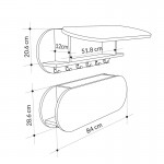 Κρεμάστρα τοίχου Kroma pakoworld λευκό μελαμίνης 84x15 5x28 5εκ c476091