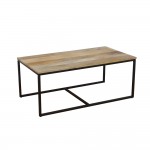 QUADRO COFFEE TABLE SET 3ΤΕΜ ΦΥΣΙΚΟ ΜΑΥΡΟ 110x60xH45cm c476374