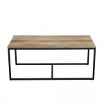 QUADRO COFFEE TABLE SET 3ΤΕΜ ΦΥΣΙΚΟ ΜΑΥΡΟ 110x60xH45cm c476374