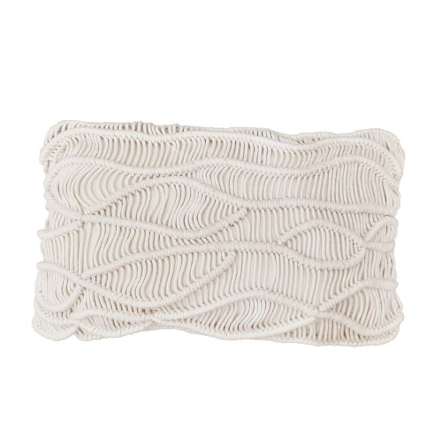 KRISHA ΔΙΑΚΟΣΜΗΤΙΚΟ ΜΑΞΙΛΑΡΙ MACRAME ΒΑΜΒΑΚΙ POLYESTER IVORY 30x50cm c476376