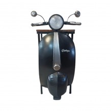 MINI VESPA SIDE TABLE ΜΕ ΡΑΦΙΑ ΜΑΥΡΟ ΑΣΗΜΙ ΦΥΣΙΚΟ 61x45xH88cm c476468 MINI VESPA SIDE TABLE ΜΕ ΡΑΦΙΑ ΜΑΥΡΟ ΑΣΗΜΙ ΦΥΣΙΚΟ 61x45xH88cm c476468