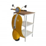 MINI VESPA SIDE TABLE ΜΕ ΡΑΦΙΑ ΚΙΤΡΙΝΟ ΛΕΥΚΟ ΦΥΣΙΚΟ 61x45xH88cm c476470