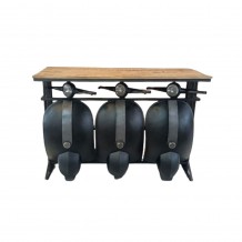 VESPA ΚΟΝΣΟΛΑ ΜΑΥΡΟ ΑΣΗΜΙ ΦΥΣΙΚΟ 138x52xH100cm c476471 VESPA ΚΟΝΣΟΛΑ ΜΑΥΡΟ ΑΣΗΜΙ ΦΥΣΙΚΟ 138x52xH100cm c476471