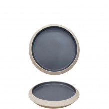 Πιάτο πορσελάνης με κάθετα πλαϊνά φ20xΥ2 8cm σειρά Fusion Prego Σετ 6 c476496