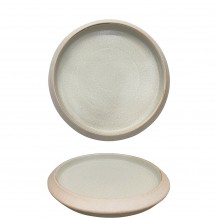 Πιάτο πορσελάνης με κάθετα πλαϊνά φ24xΥ3cm σειρά Fusion Prego Σετ 6 c476500