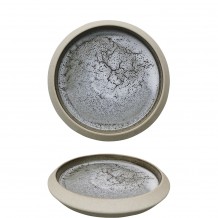 Πιάτο πορσελάνης με κάθετα πλαϊνά φ24xΥ3cm σειρά Fusion Prego Σετ 6 c476501