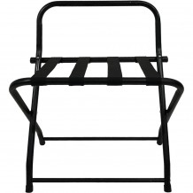 Aναδιπλούμενη μπαγκαζιέρα με πλάτη μεταλλική μαύρη 40x61xΥ73cm c476676