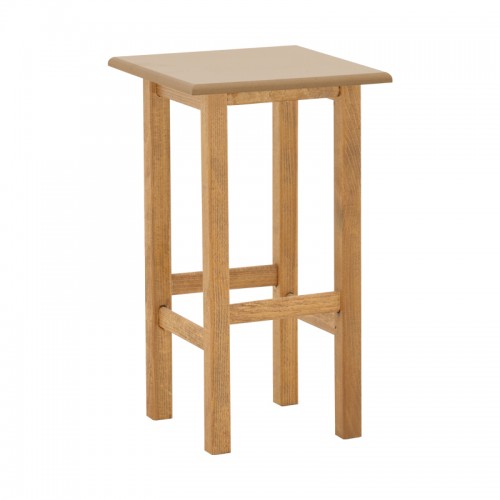 Βοηθητικό τραπέζι Bajok pakoworld μασίφ ξύλο οξιάς με επιφάνεια mdf λούστρο καρυδί 35x35x62εκ c476722