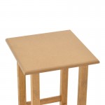 Βοηθητικό τραπέζι Bajok pakoworld μασίφ ξύλο οξιάς με επιφάνεια mdf λούστρο καρυδί 35x35x62εκ c476722
