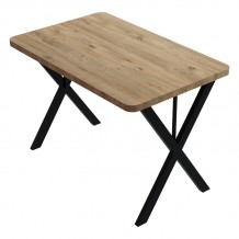 Τραπέζι Zeryin pakoworld oak μελαμίνης μαύρο μέταλλο 70x110x75εκ c476724 Τραπέζι Zeryin pakoworld oak μελαμίνης μαύρο μέταλλο 70x110x75εκ c476724