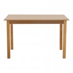 Τραπέζι Zolenio pakoworld μασίφ ξύλο οξιάς με επιφάνεια mdf λούστρο καρυδί 120x80x76εκ c476725