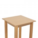Τραπέζι Zolenio pakoworld μασίφ ξύλο οξιάς με επιφάνεια mdf λούστρο καρυδί 80x80x76εκ c476727
