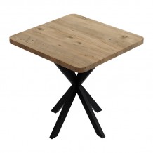 Τραπέζι Prestone pakoworld oak μελαμίνης μαύρο μέταλλο 70x70x75εκ c476737 Τραπέζι Prestone pakoworld oak μελαμίνης μαύρο μέταλλο 70x70x75εκ c476737