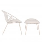 NADIN ΠΟΛΥΘΡΟΝΑ SET 2ΤΕΜ OFF WHITE 79 5x70xH74cm SET 2τμχ c476761