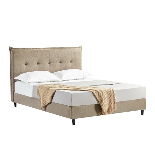 LIFE ΚΡΕΒΑΤΙ ΓΙΑ ΣΤΡΩΜΑ 160x200cm BEIGE 200x160xH107cm c476785